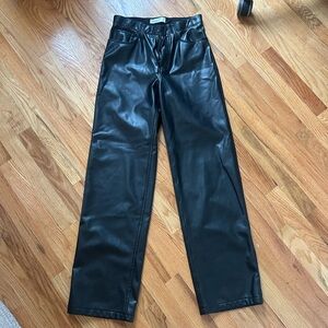 Abercrombie & Fitch Black Leather Pants